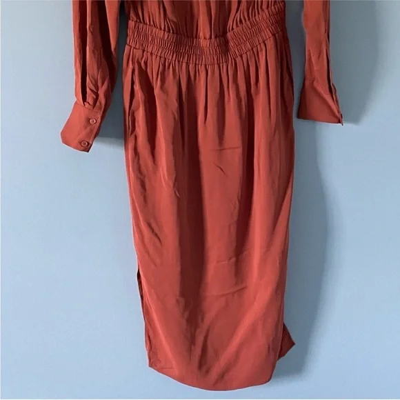 Reiss Terracotta Shirt Dress - Picture 6 of 10